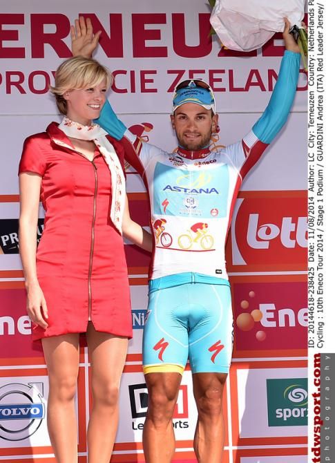 Andrea Guardini in the points jersey