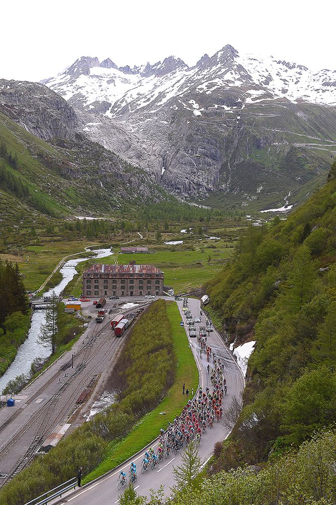 Scenery along the route of during stage 5 at the Tour de Suisse