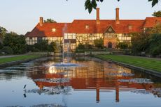 Not a bad spot for a headquarters: The main building at RHS Wisley in Surrey.