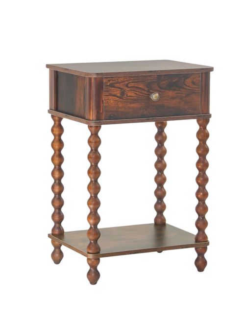 Spindle Wood Leg Nighstand