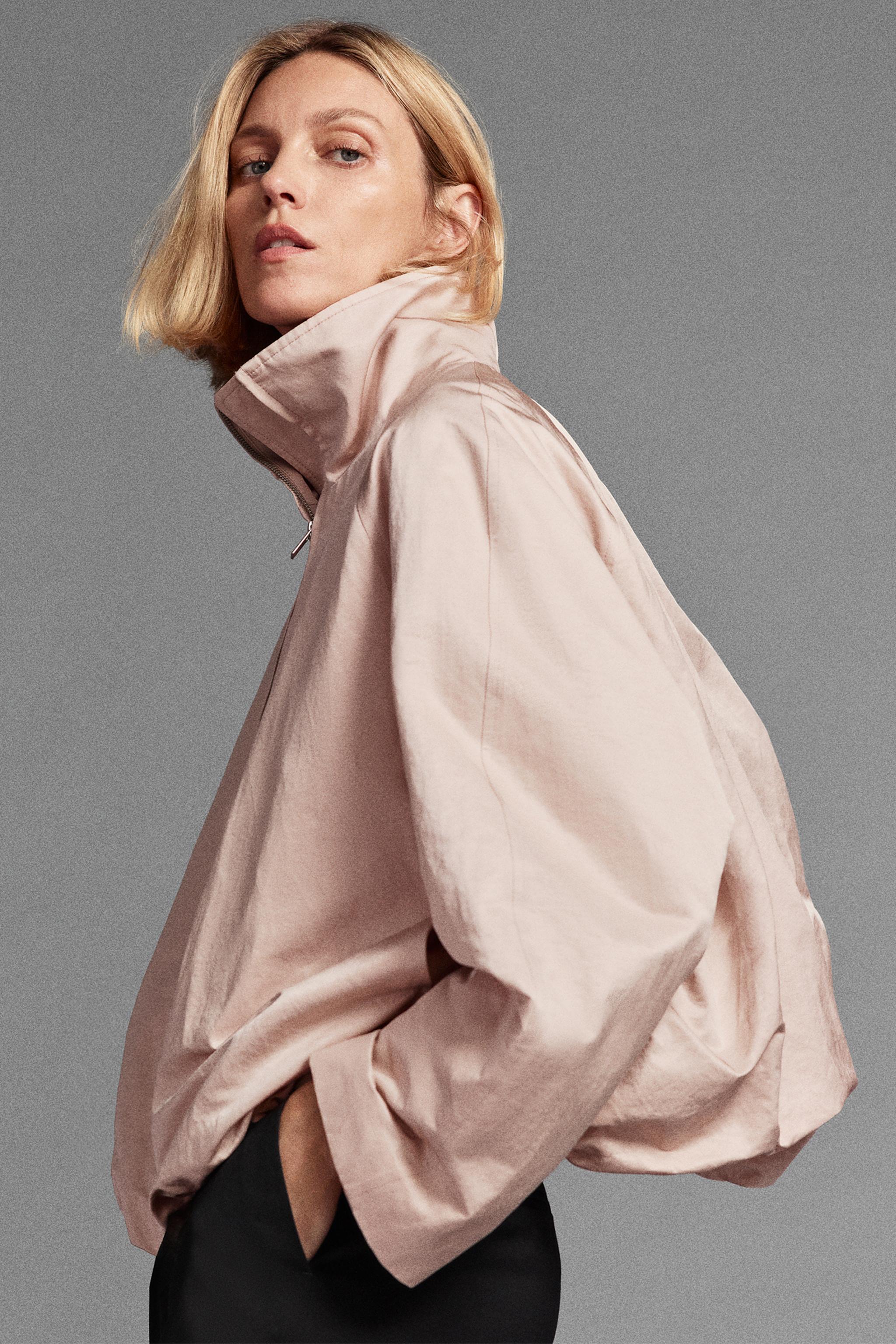 Zw Collection Bomber Jacket - Beige-Pink - Xs