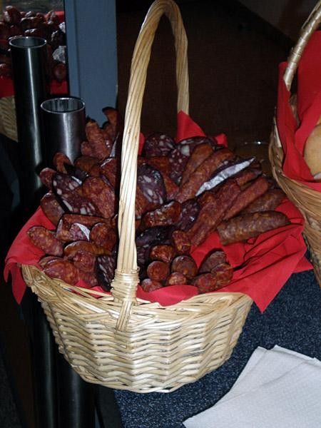 You know you're in Germany when there's a basket of sausage at every table.