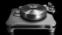 Esoteric T-01 turntable on black background