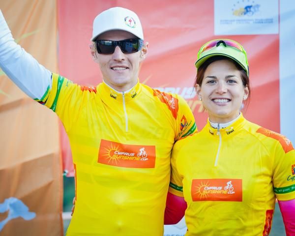 Overall leaders: Jaroslav Kulhavy and Tereza Hurikova