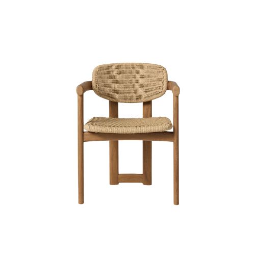 Rustic rattan outdoor chair