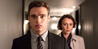 Richard Madden as David Budd and Keeley Hawes as Julia Montague in Bodyguard on BBC