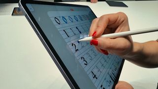 iPad Air 6 with Apple Pencil Pro at Apple's Battersea London press showcase