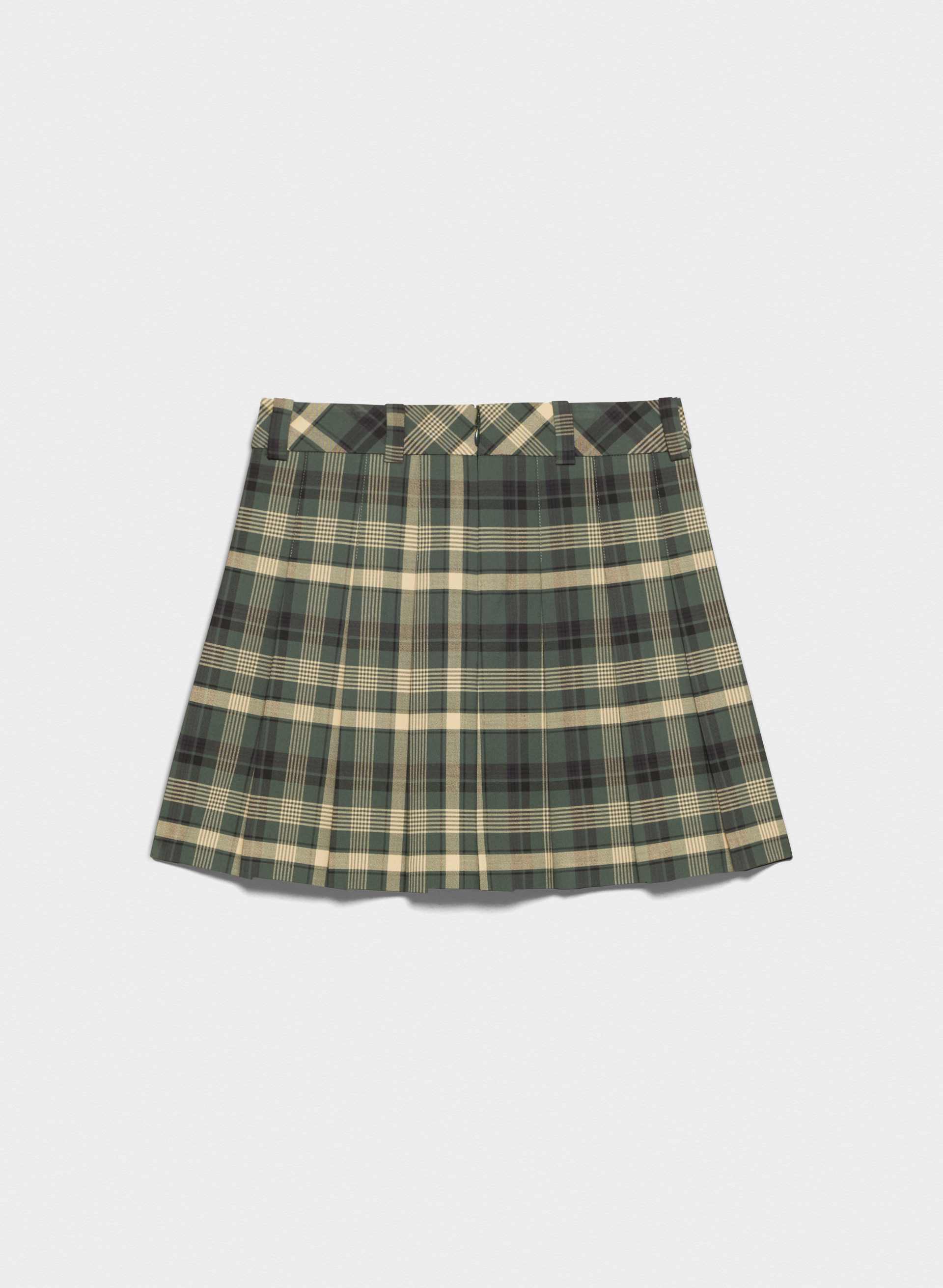 Pleated green skirt