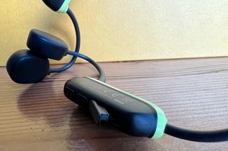 The Haylou PurFree Lite now have a USB-C charge port seen open on the headphones