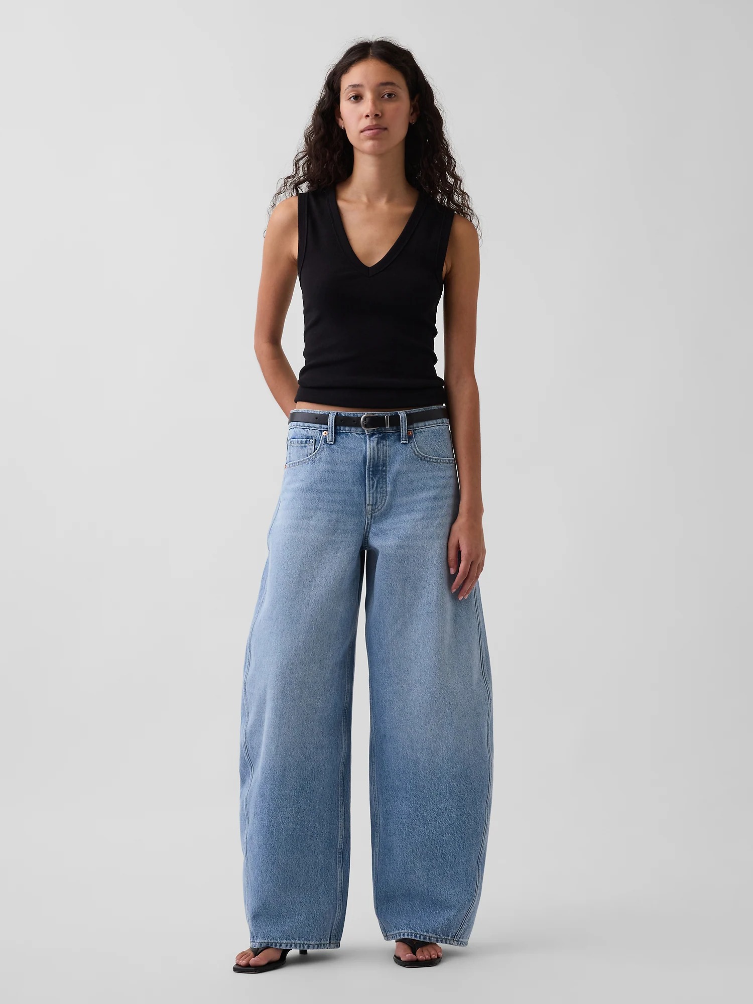 Gap, Mid Rise Baggy Taper Jeans