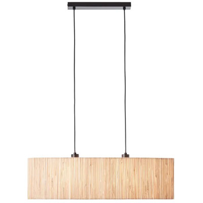rattan rectangular pendant light