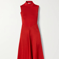 Victoria Beckham Cutout Draped Stretch-Knit Turtleneck Midi Dress £945,