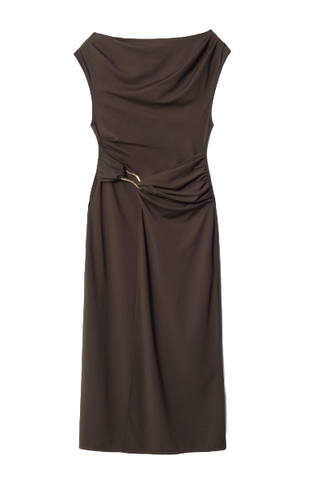 & Other Stories Draped Midi Dress