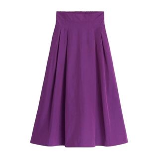 Boden Isabella Taffeta Midi Skirt in purple