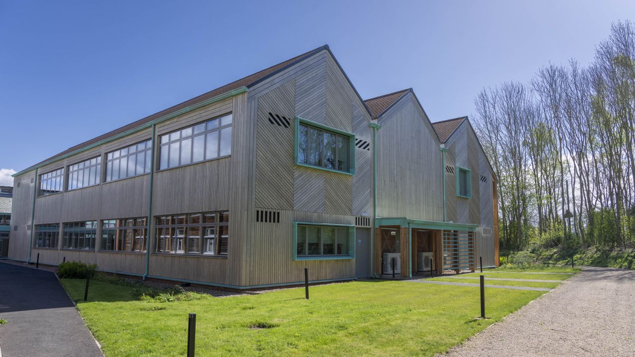 The new Barn X studio at Rare in the UK, a sustainability-led new design building at the Sea of Thieves developer