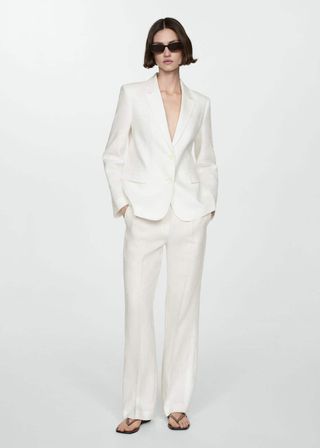 100% Linen Suit Trousers - Women