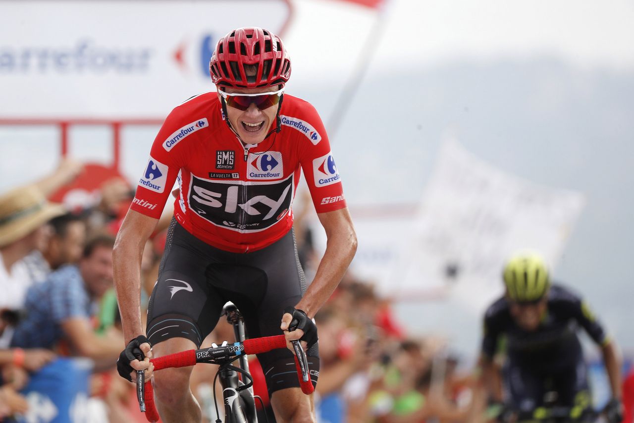Chris Froome wins stage 9 of the Vuelta a Espa&ntilde;a.