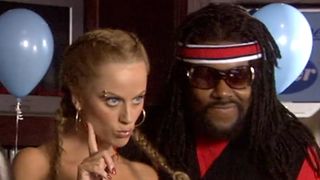 Amy Poehler as Fergie and Kenan Thompson as will.i.am for a Saturday Night Live sketch during Season 31.