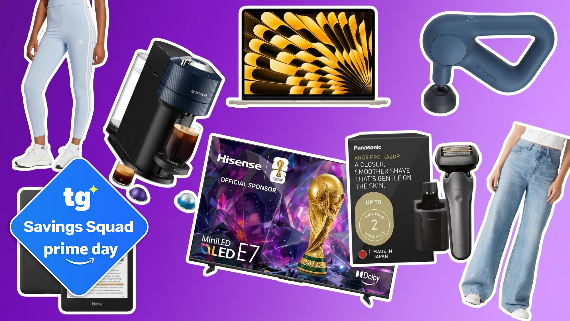 Collage of items on sale for Prime Day