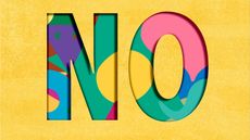 The word NO in all caps