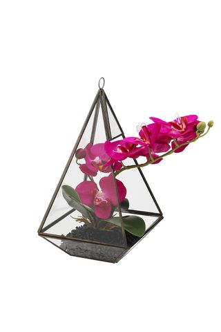 Faux orchid terrarium, £18