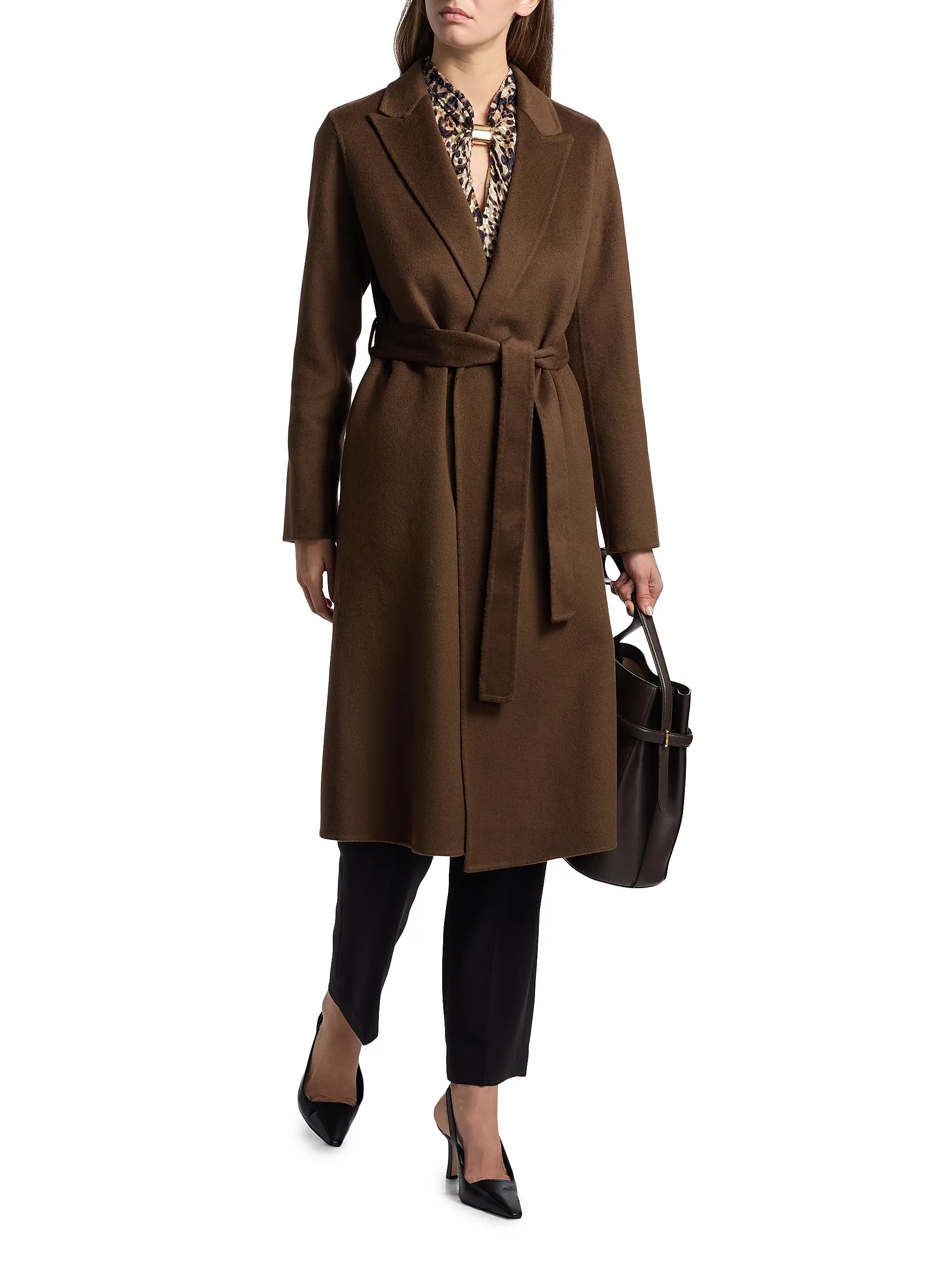Nora Wool-Blend Belted Coat