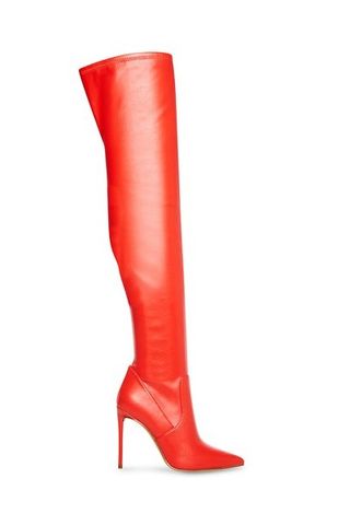red leather boots