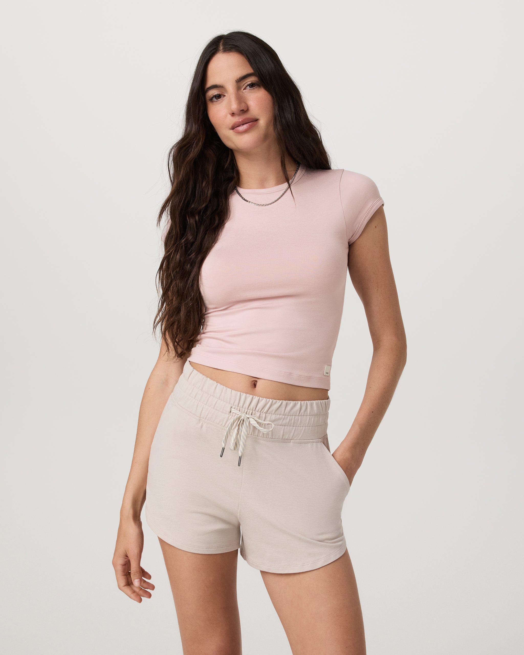 Halo Baby Tee - Vintage Rose Heather - Xxs