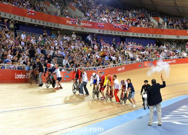 Round 1, heat one of the 2012 men's Olympic keirin