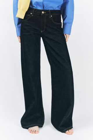 Zw Collection Wide Leg Low Rise Jeans