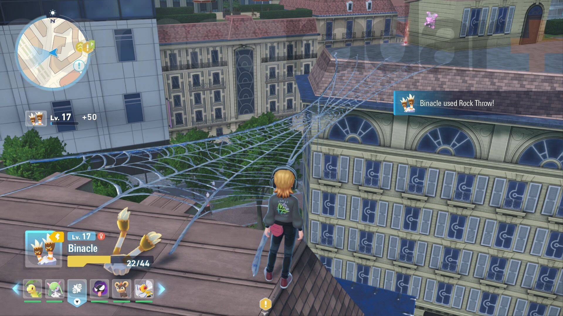 Pokemon Legends: Z-A web after being attacked.