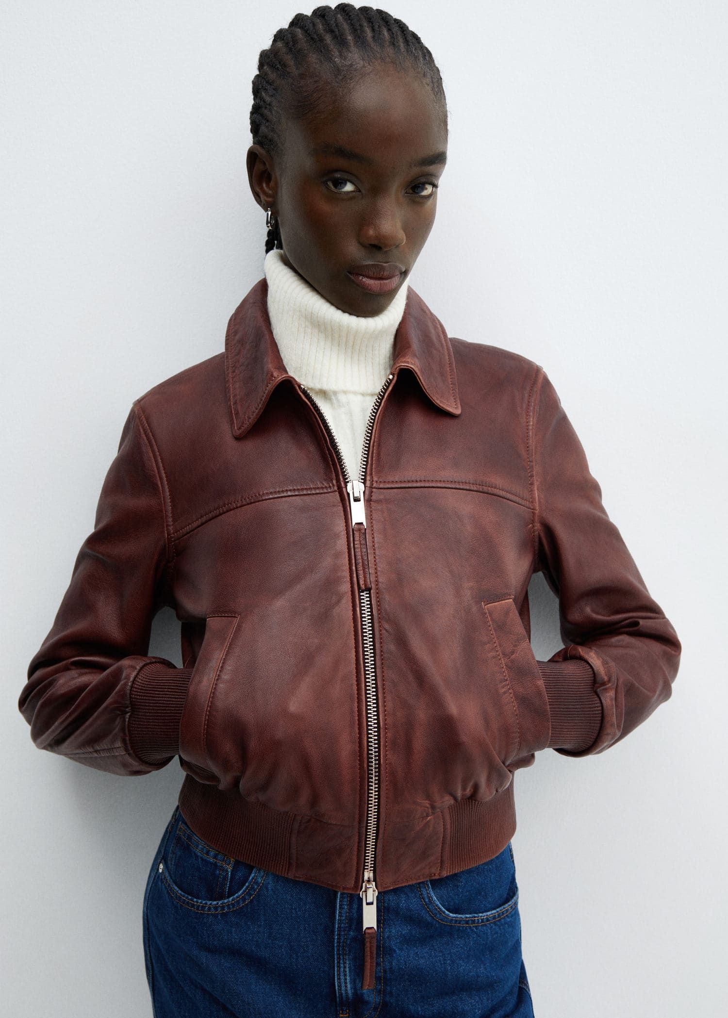 Mango, 100% Leather Jacket - Women