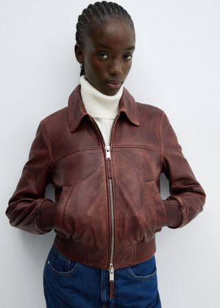 Mango, 100% Leather Jacket - Women