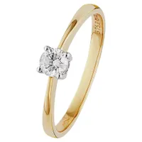 Revere 9ct Gold 0.25ct Diamond Solitaire Ring, Now £199.99 Was £219.99