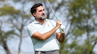Yasir Al-Rummayan hits a golf shot