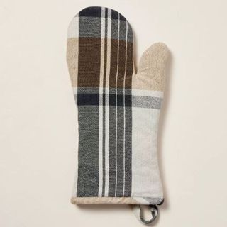 A fall earth tone plaid oven mitt is one of the best Target fall decor items.