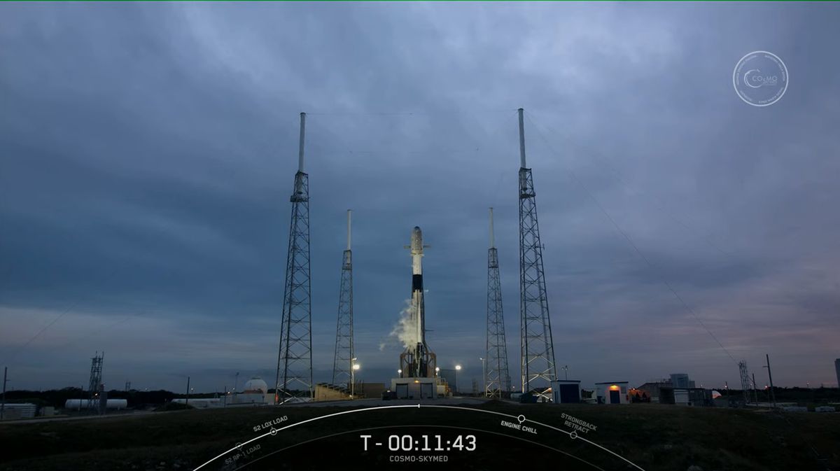 SpaceX delays rocket launch carrying Italian satellite due to bad weather - Space.com