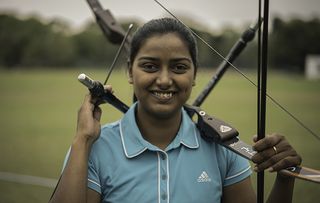 Arrow margin. Deepika Kumari with her tools of the trade
