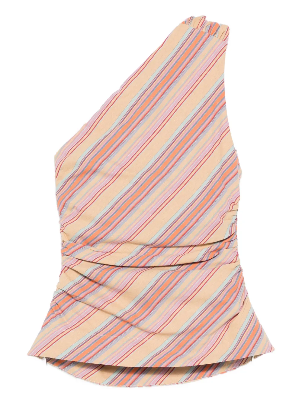 Faithfull the Brand Aurora Striped One-Shoulder Blouse | Xs