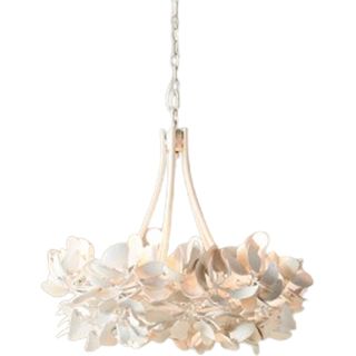 magnolia inspired white chandelier