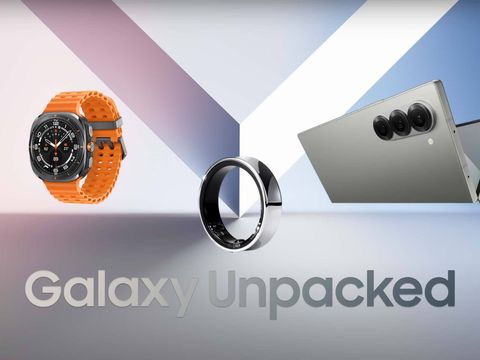Samsung Galaxy Unpacked invitation with Galaxy Watch Ultra, Galaxy Ring and Galaxy Z Fold 6