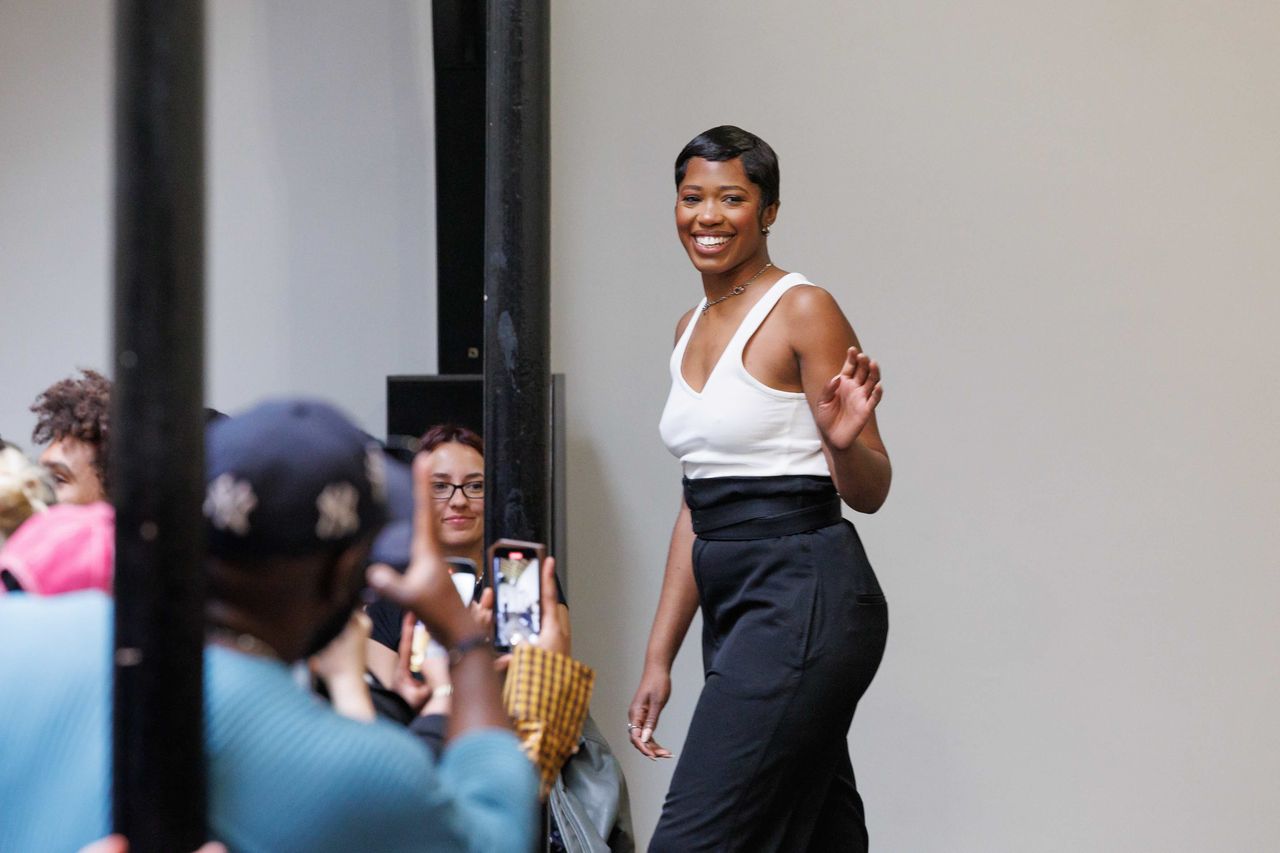 Bianca Saunders pictured on S/S 2025 runway