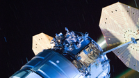 Northrop Grumman's Cygnus XL cargo spacecraft in space. 