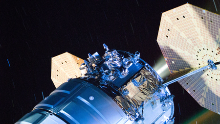 Northrop Grumman's Cygnus XL cargo spacecraft in space. 