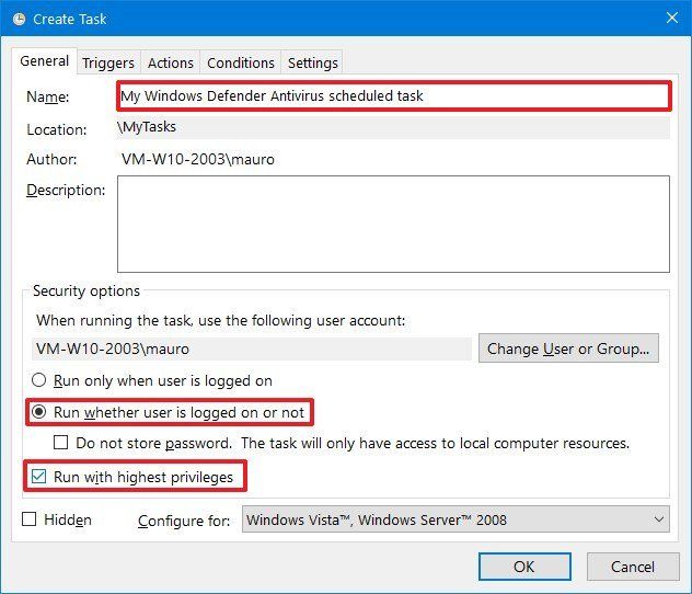 How to schedule a Windows Defender Antivirus scan on Windows 10