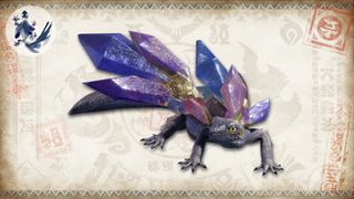 Monster Hunter Rise Rock Lizards Guide: a jewelled rock lizard on a painted background