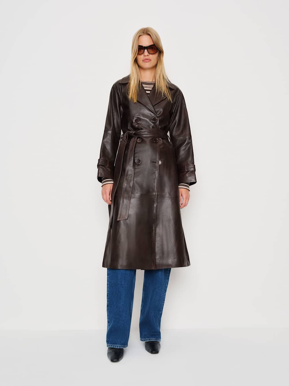 Veda Ashland Leather Trench