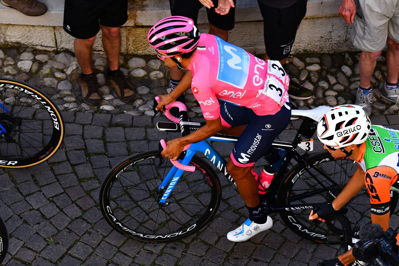 Richard Carapaz (Movistar) at the stage start
