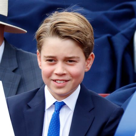 Prince George in a suit and tie