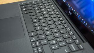 Close-up of the Dell XPS 13 keyboard